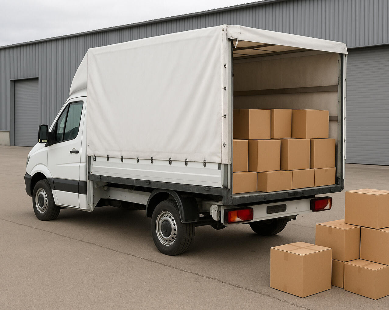 Furgon Ponyvás teherautó